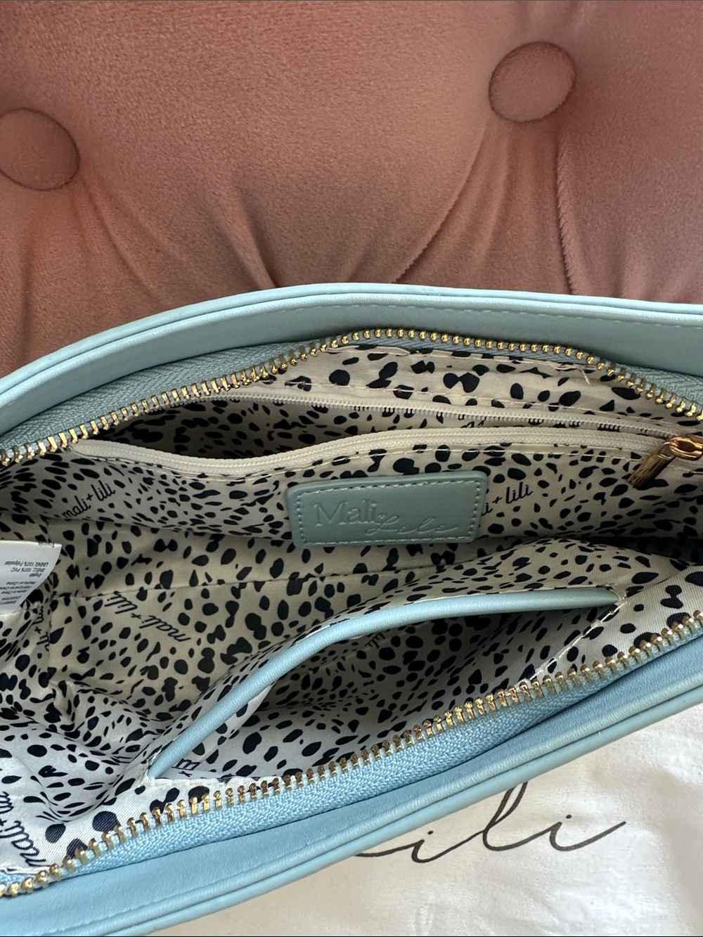 Mali + Lilly Blue Bow Shoulder Bag - Picture 7 of 11